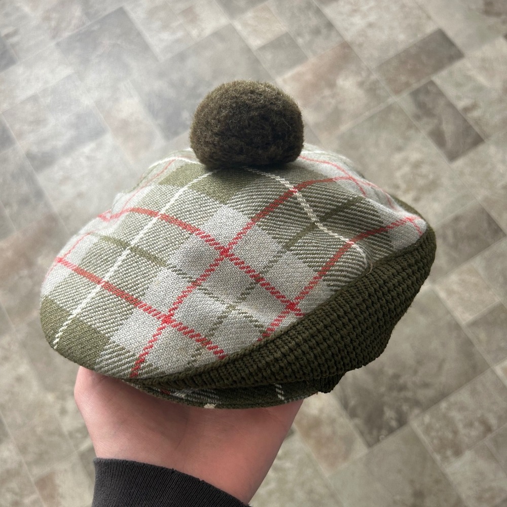 Vintage 1960's-70's Failsworth Plaid Wool Golfing Cap Flat Cap Classic Tweed